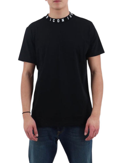 c/logo collo ICON T-shirt Uomo Iut042 Nero