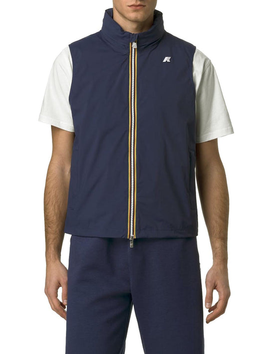 VALEN STRETCH NYLON JERSEY K-Way Smanicaro Uomo K3123tw Blu insigna