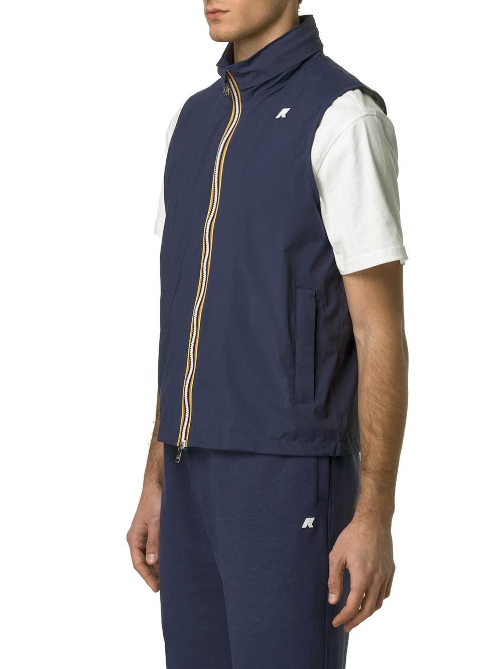 VALEN STRETCH NYLON JERSEY K-Way Smanicaro Uomo K3123tw Blu insigna