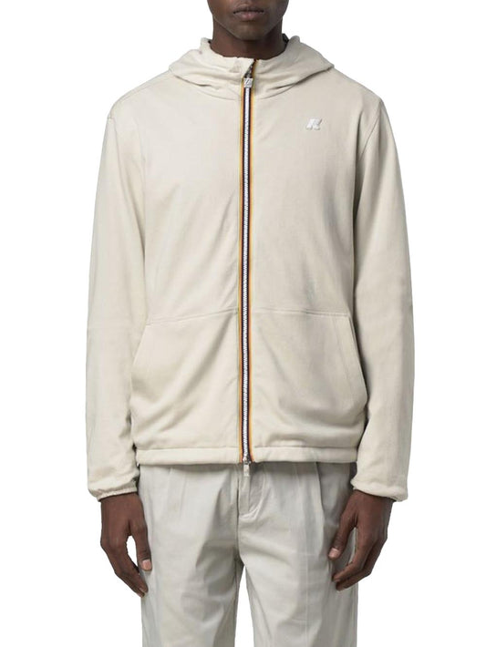 JAKE DOUBLE INTERLOCK K-Way Giubbino Unisex K8134tw Beige Chiaro/Grigo
