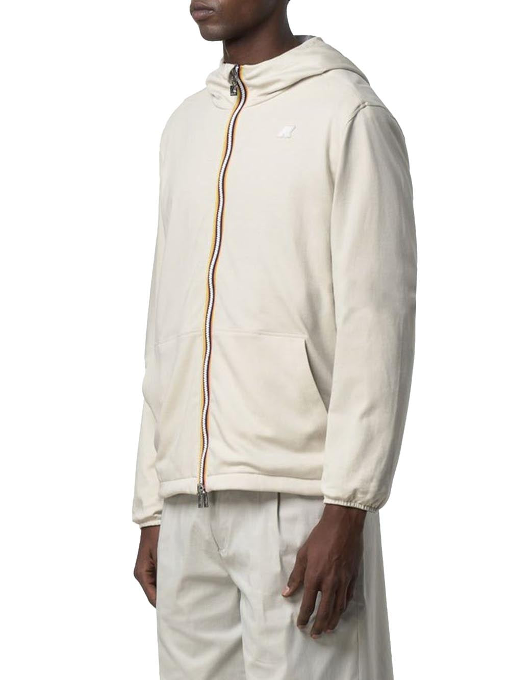 JAKE DOUBLE INTERLOCK K-Way Giubbino Unisex K8134tw Beige Chiaro/Grigo