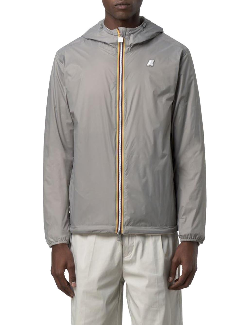 JAKE DOUBLE INTERLOCK K-Way Giubbino Unisex K8134tw Beige Chiaro/Grigo