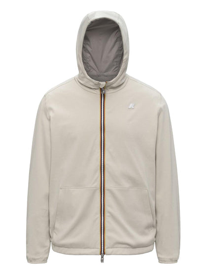 JAKE DOUBLE INTERLOCK K-Way Giubbino Unisex K8134tw Beige Chiaro/Grigo