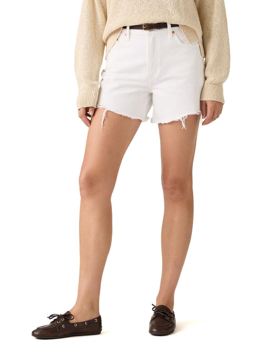 RIBCAGE SHORT ZIP TOOTH FAIRY RAW HEM Levi's Short Donna 005ds Bianco