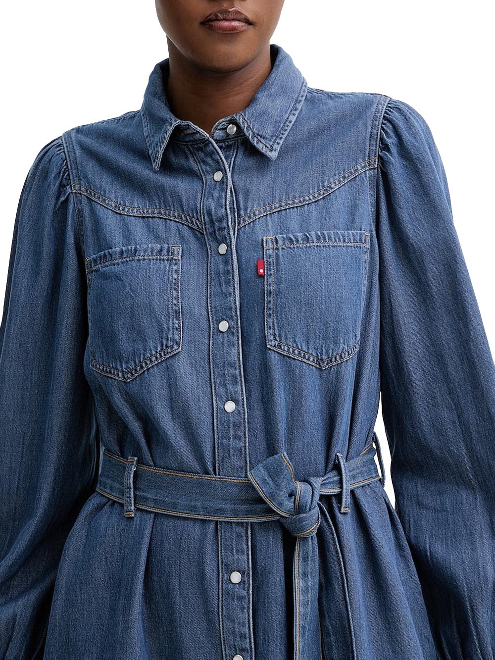 JOURNEY LS MAXI DRESS CELESTIAL BLUE Levi's Abito Donna 005ok Medio