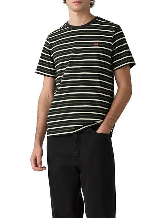 Levi's T-shirt Uomo 56605 Nero/panna/verde