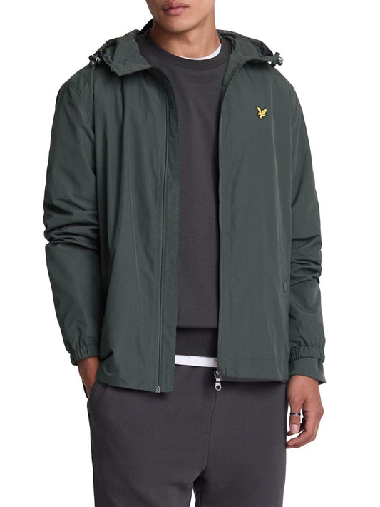 Zip Through Hooded Jacket Lyle & Scott Giubbino Uomo Jk464v Grigio scuro
