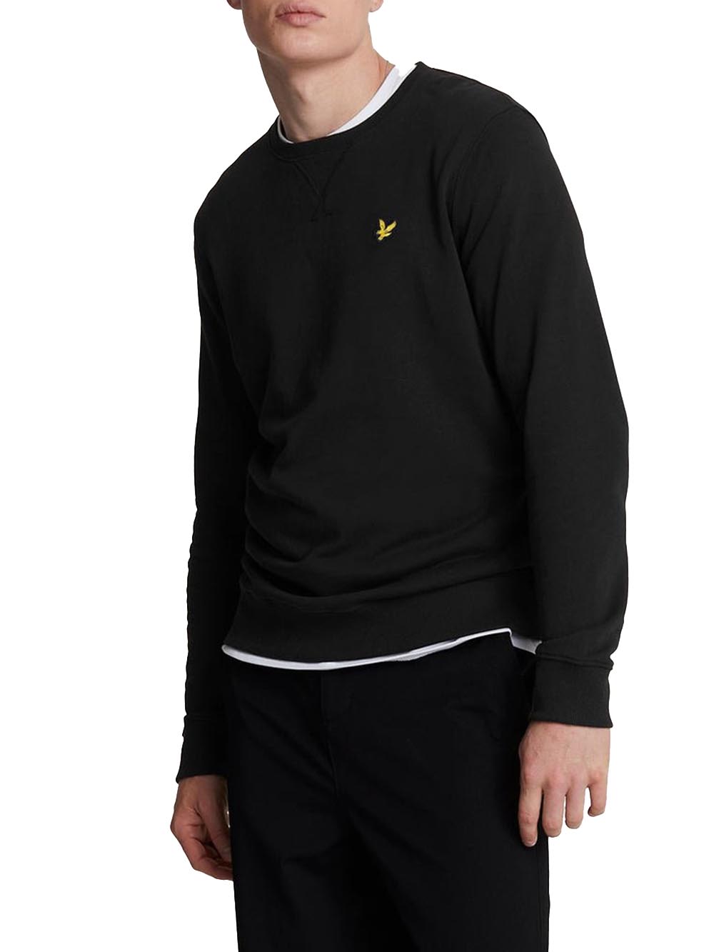 Crew Neck Sweatshirt Lyle & Scott Felpa Uomo Ml424vog Nero