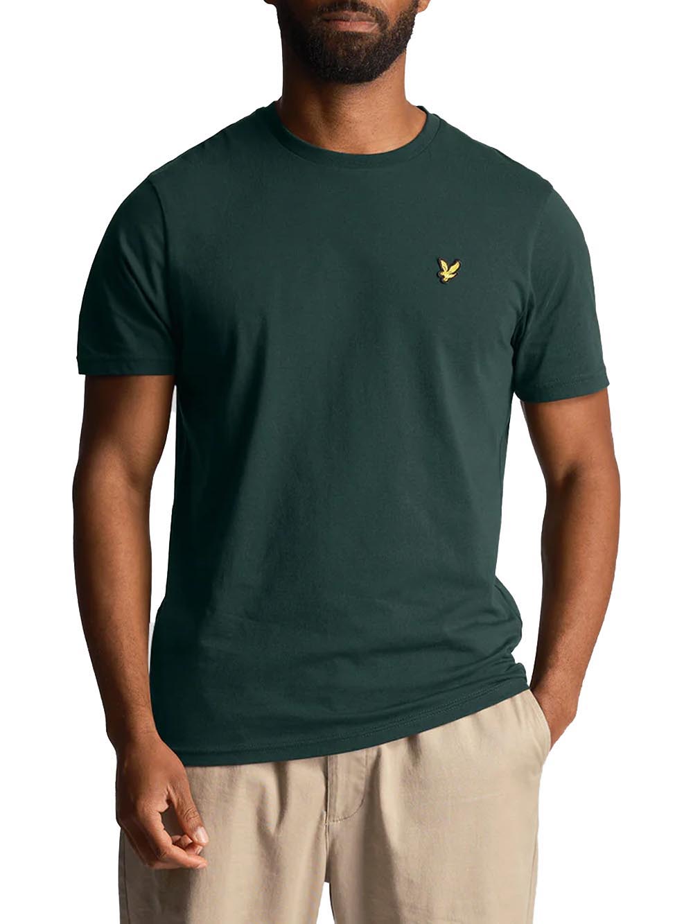 Plain T-Shirt Lyle & Scott T-shirt Uomo Ts400vog Verde scuro