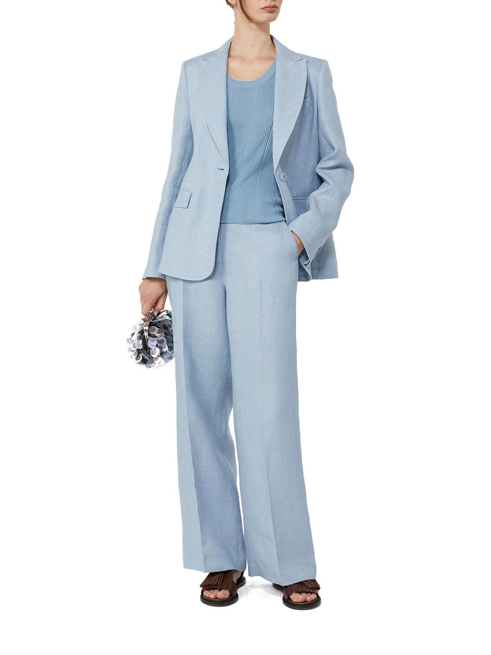 WKDMALIZIA Max Mara Weekend Pantalone Donna 2615131112 Celeste