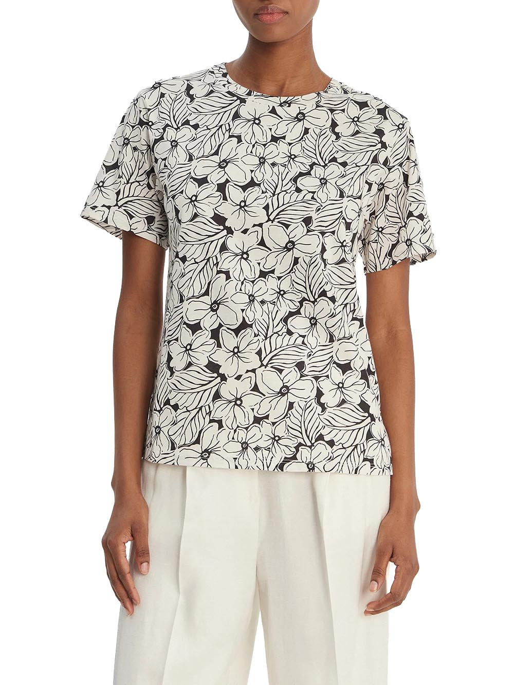 WKDBUSSOLA Max Mara Weekend T-shirt Donna 2615971022 Panna nero