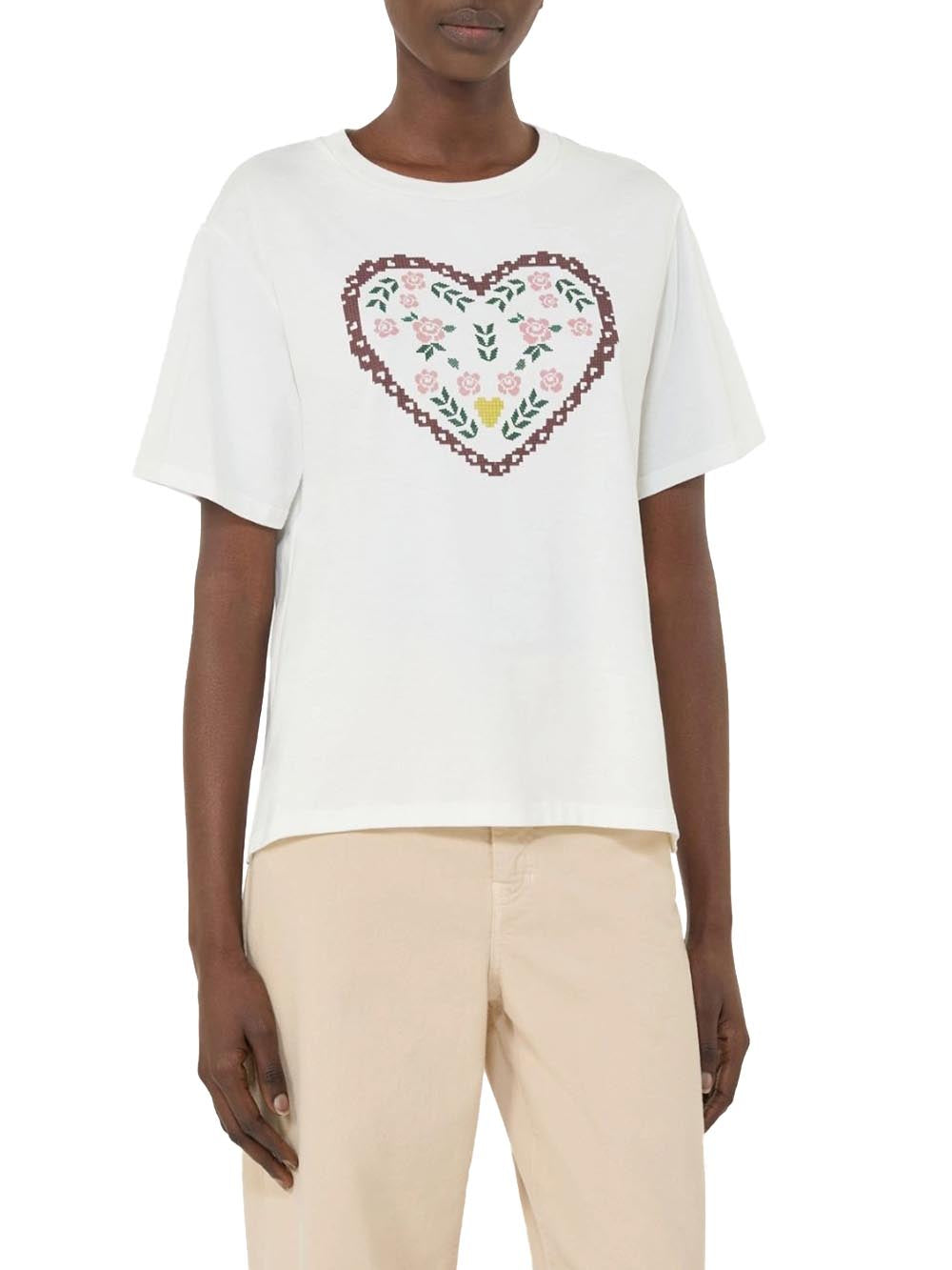 WKDTENUE Max Mara Weekend T-shirt Donna 2615971051 Panna