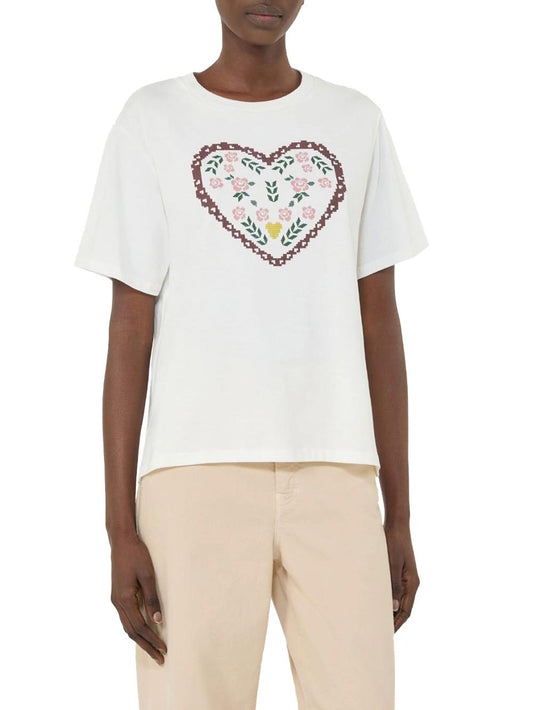 WKDTENUE Max Mara Weekend T-shirt Donna 2615971051 Panna
