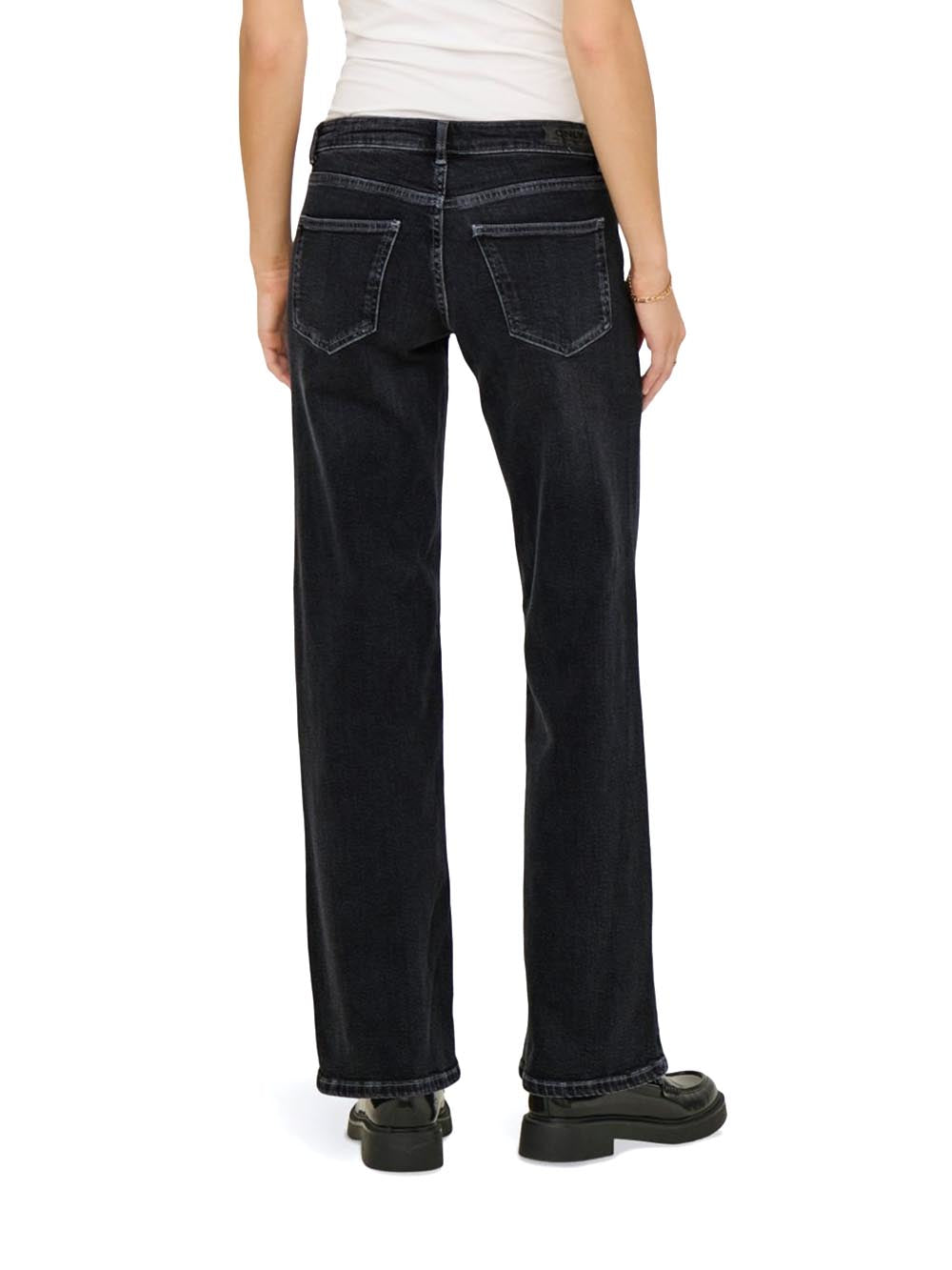 judy-o lw wide leg Only Jeans Donna 15346268 Nero