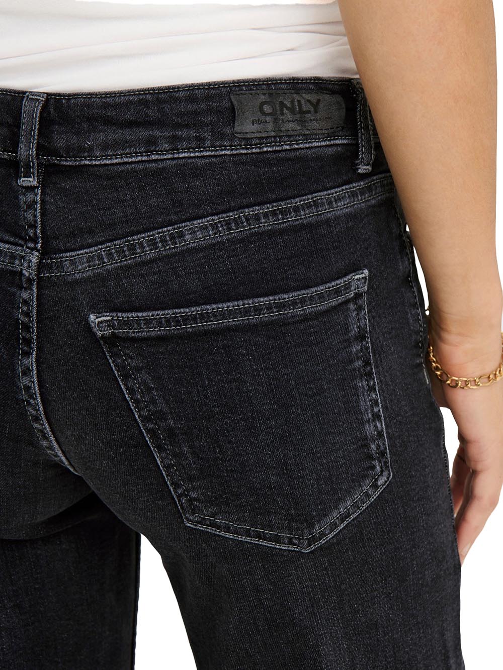 judy-o lw wide leg Only Jeans Donna 15346268 Nero
