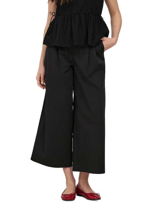 tanny mw pleat culotte Only Pantalone Donna 15364078 Nero