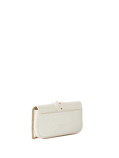 LOVE ONE POCKET C VITELLO SETA Pinko Borsa a Tracolla Donna 100061 A0f1 Panna
