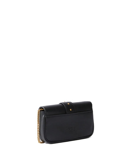 LOVE ONE POCKET C VITELLO SETA Pinko Borsa a Tracolla Donna 100061 A0f1 Nero