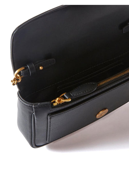 LOVE ONE POCKET C VITELLO SETA Pinko Borsa a Tracolla Donna 100061 A0f1 Nero