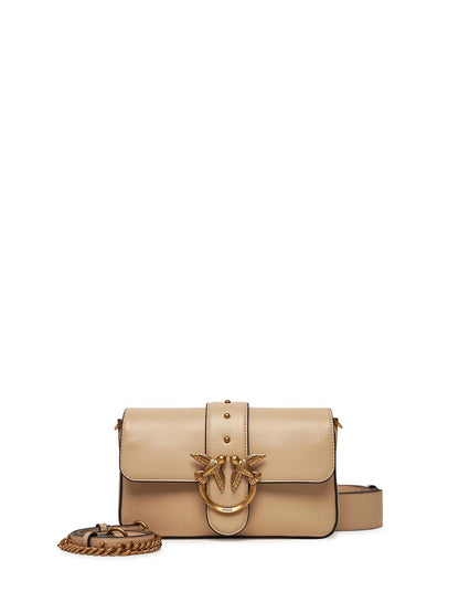LOVE ONE MINI SLOUCHY FL VITEL Pinko Borsa a Tracolla Donna 104340 A0qo Beige