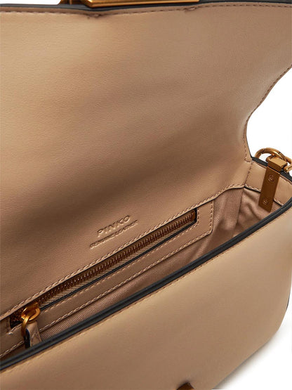 LOVE ONE MINI SLOUCHY FL VITEL Pinko Borsa a Tracolla Donna 104340 A0qo Beige