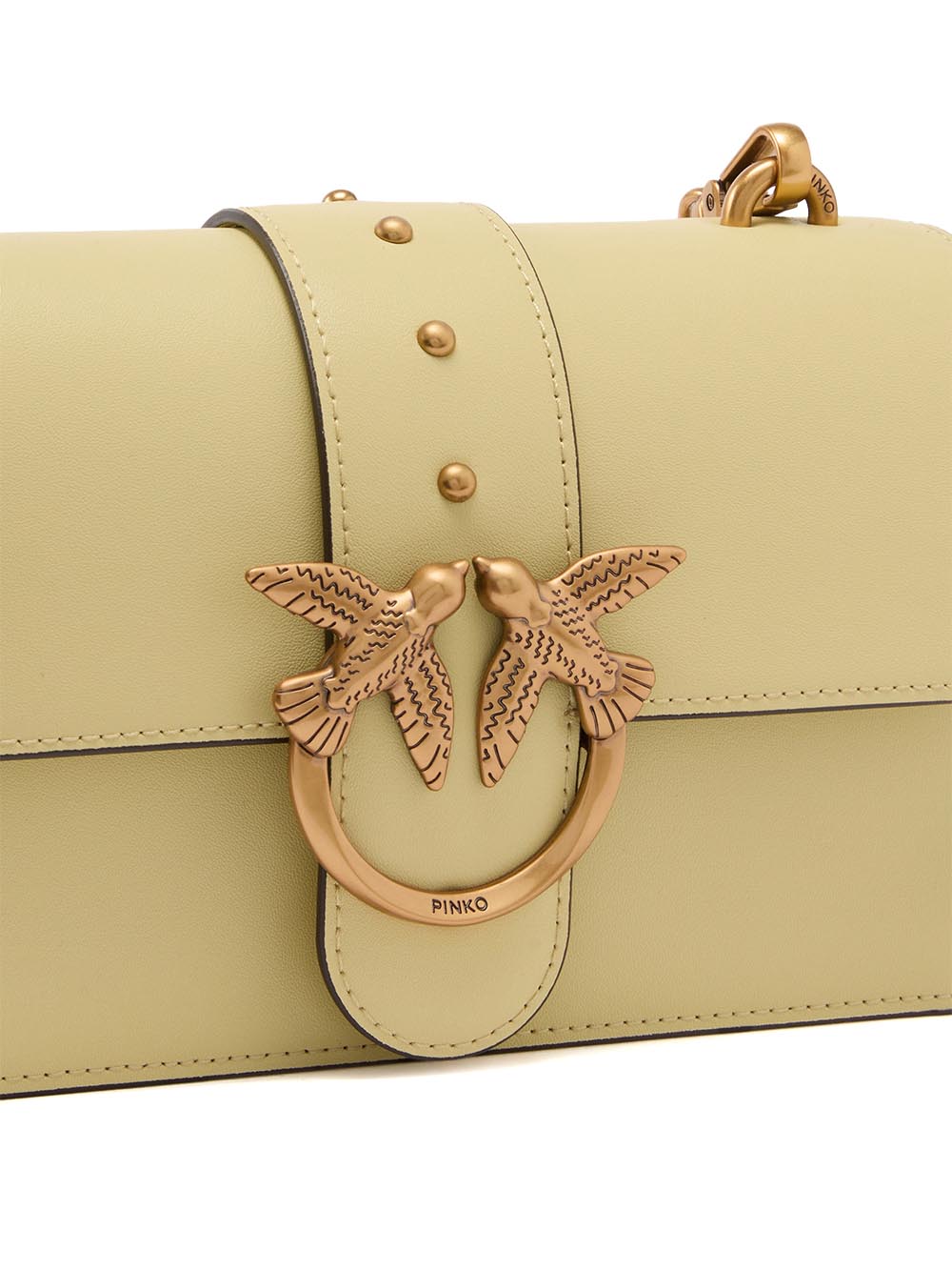 LOVE ONE MINI ST. CL VITELLO S Pinko Borsa a Tracolla Donna 105856 A0f1 Giallo Vaniglia