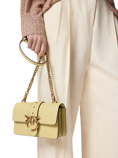 LOVE ONE MINI ST. CL VITELLO S Pinko Borsa a Tracolla Donna 105856 A0f1 Giallo Vaniglia