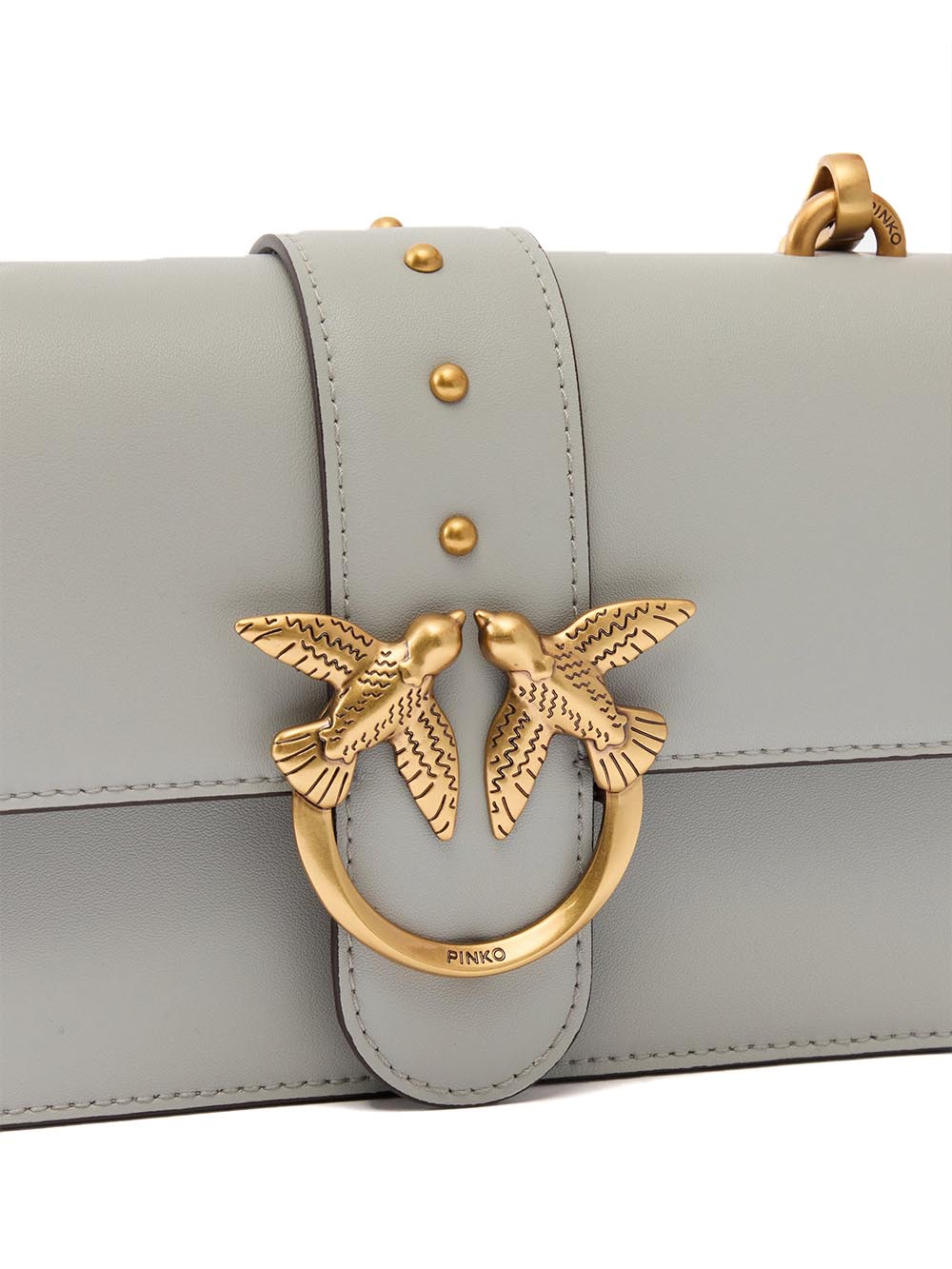 LOVE ONE MINI ST. CL VITELLO S Pinko Borsa a Tracolla Donna 105856 A0f1 Grigio perla