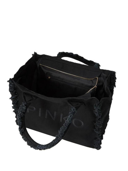 BEACH SHOPPER CANVAS Pinko Borsa Shopper Donna 106673 A3a4 Nero