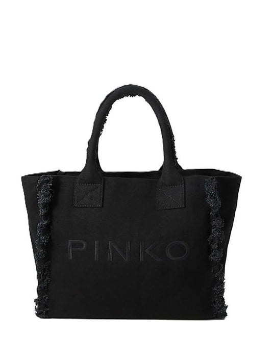 BEACH SHOPPER CANVAS Pinko Borsa Shopper Donna 106673 A3a4 Nero
