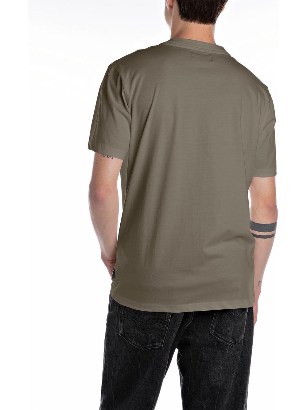 Replay T-shirt Uomo M3097 .000.2660 Verde militare