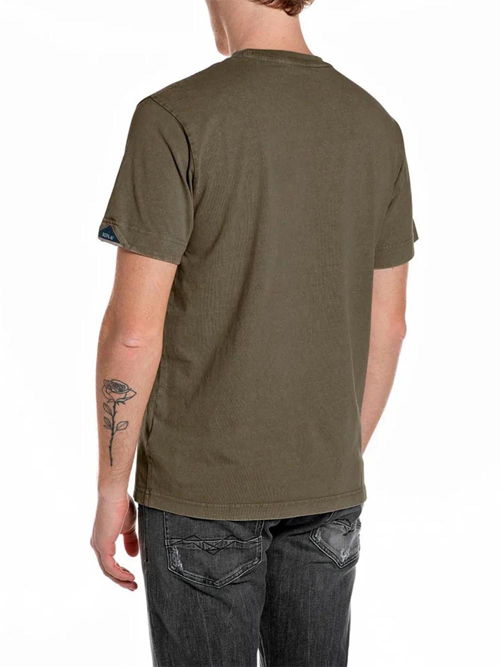 Replay T-shirt Uomo M3379 .000.22662n Verde militare