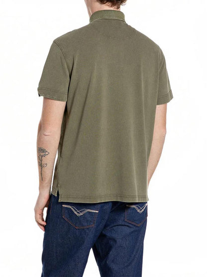 Replay Polo Uomo M3431a.000.22696m Verde militare