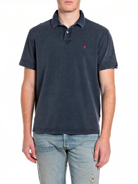 Replay Polo Uomo M3431a.000.22696m Blu scuro