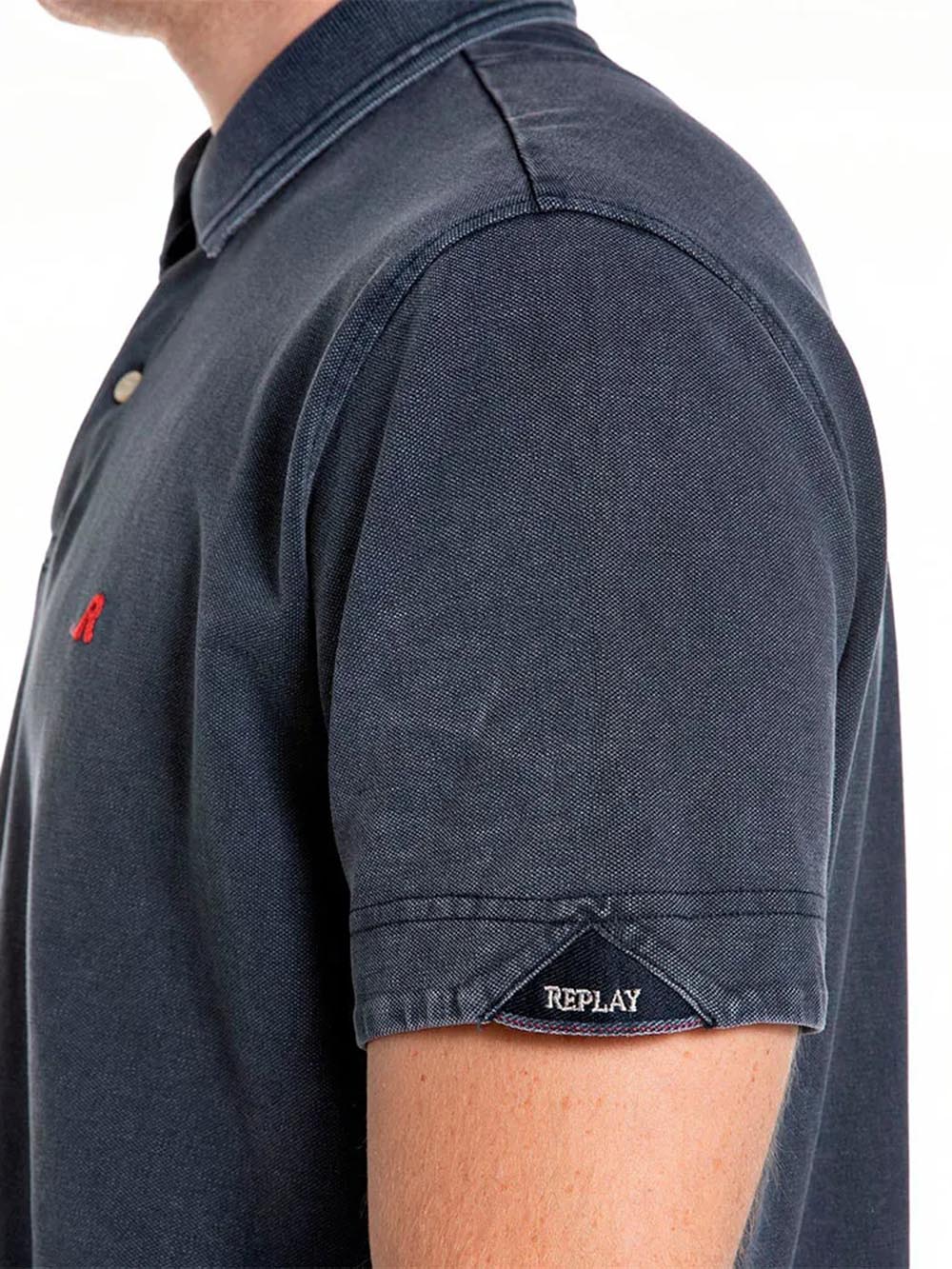 Replay Polo Uomo M3431a.000.22696m Blu scuro