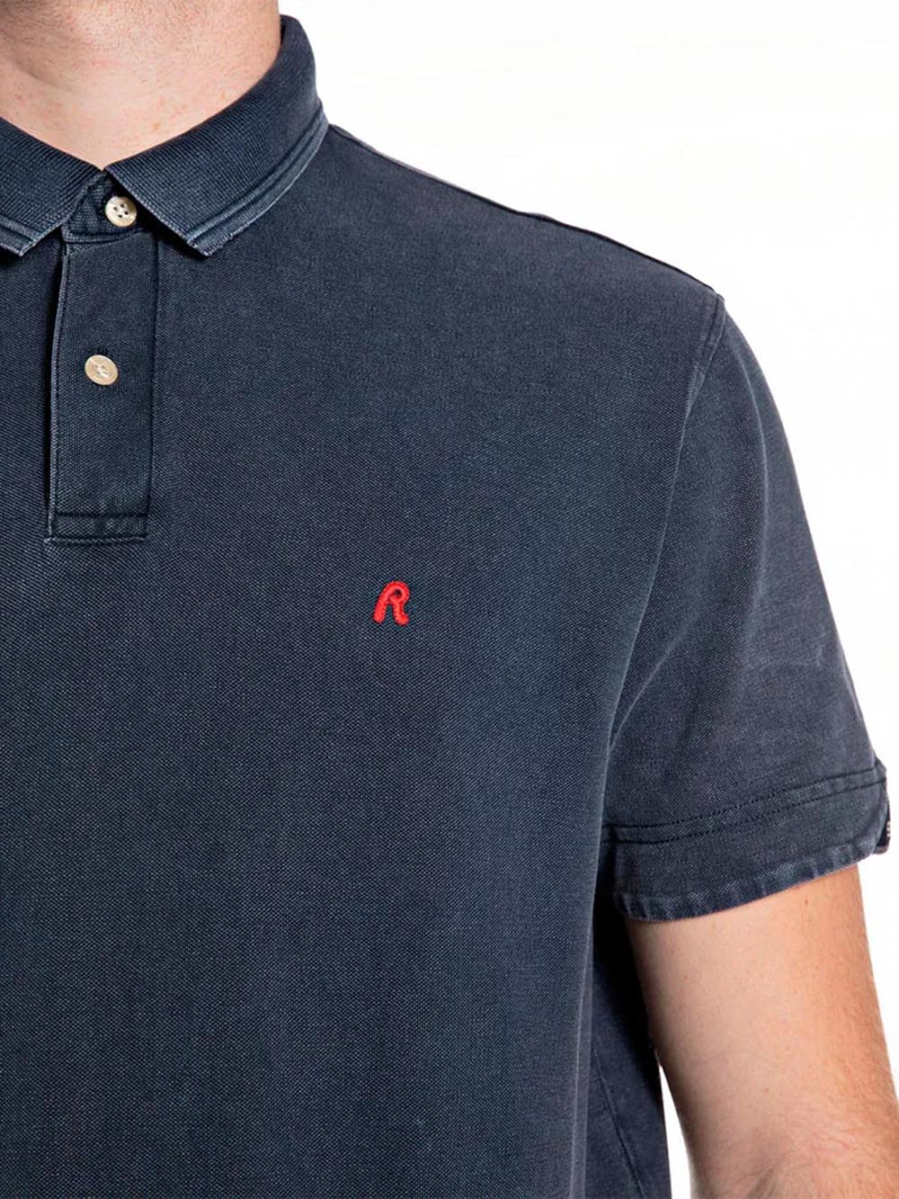 Replay Polo Uomo M3431a.000.22696m Blu scuro