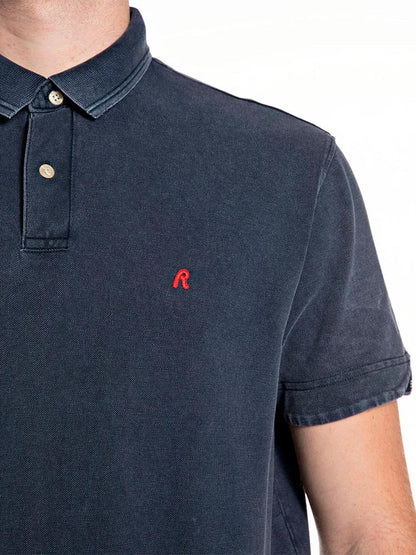 Replay Polo Uomo M3431a.000.22696m Blu scuro