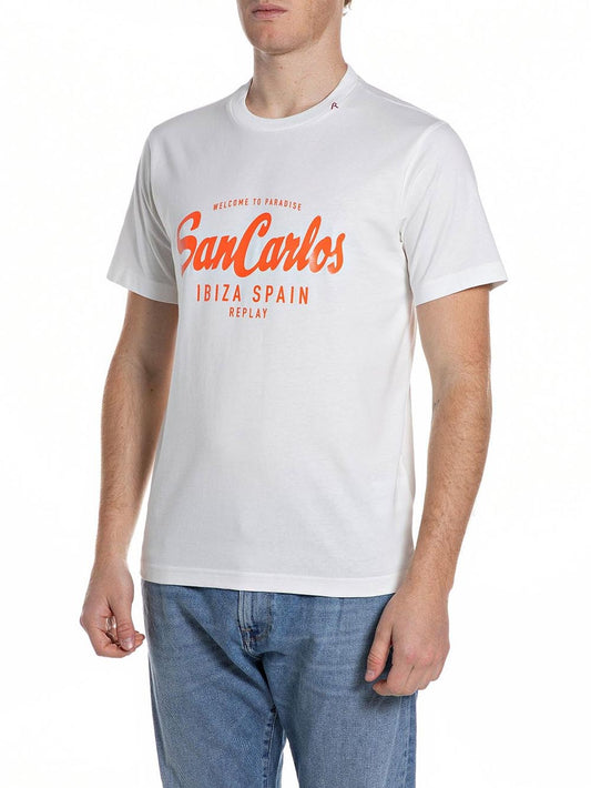 Replay T-shirt Uomo M3550 .000.23608p Bianco