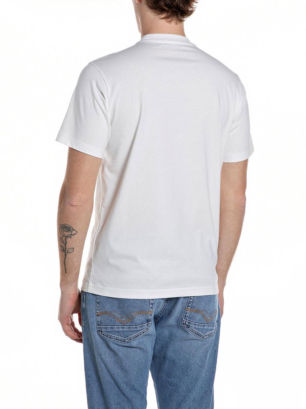 Replay T-shirt Uomo M3550 .000.23608p Bianco