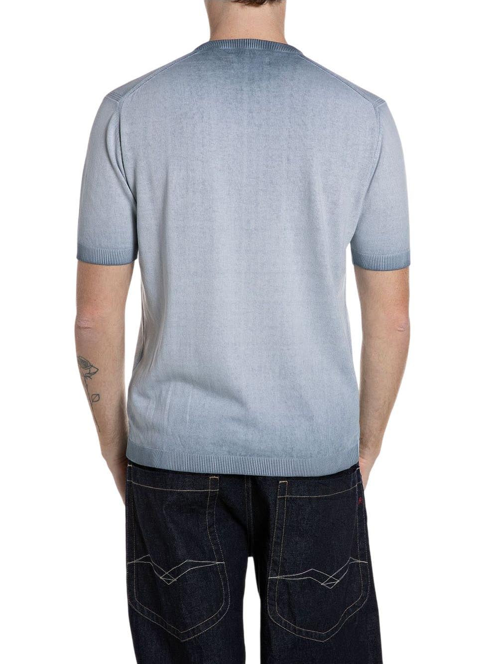 Replay T-shirt Uomo Uk4718.000.g20785a Azzurro
