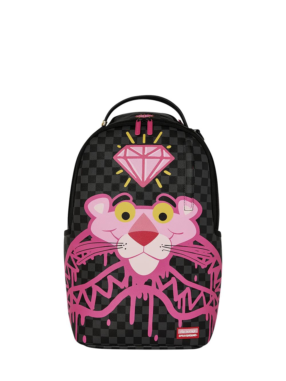 pink panther drippy diamonds backpack Sprayground Zaino Unisex 910b8790nsz Nero fucsia