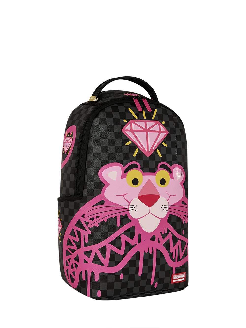 pink panther drippy diamonds backpack Sprayground Zaino Unisex 910b8790nsz Nero fucsia