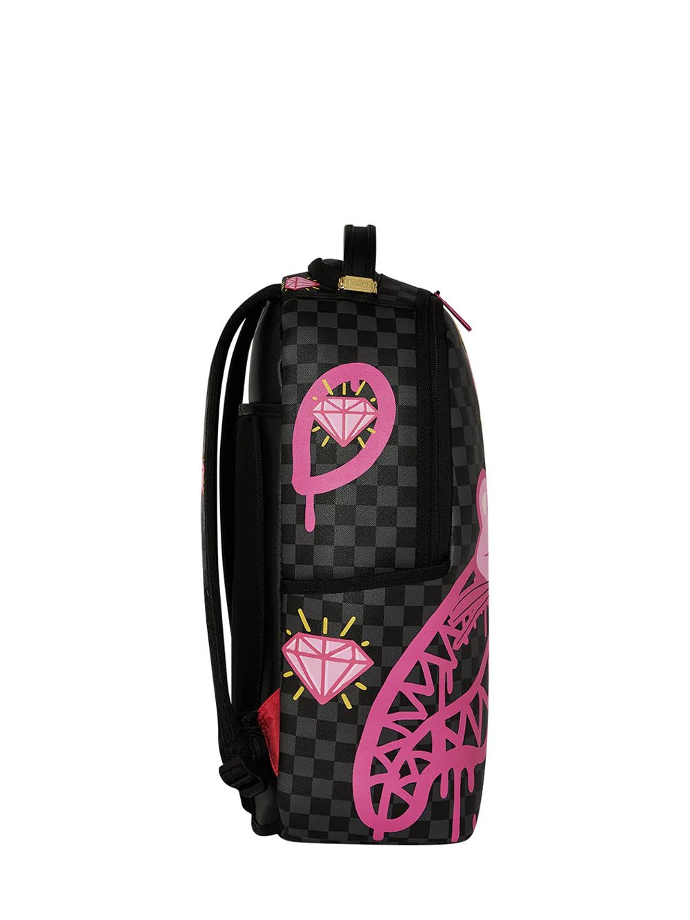 pink panther drippy diamonds backpack Sprayground Zaino Unisex 910b8790nsz Nero fucsia
