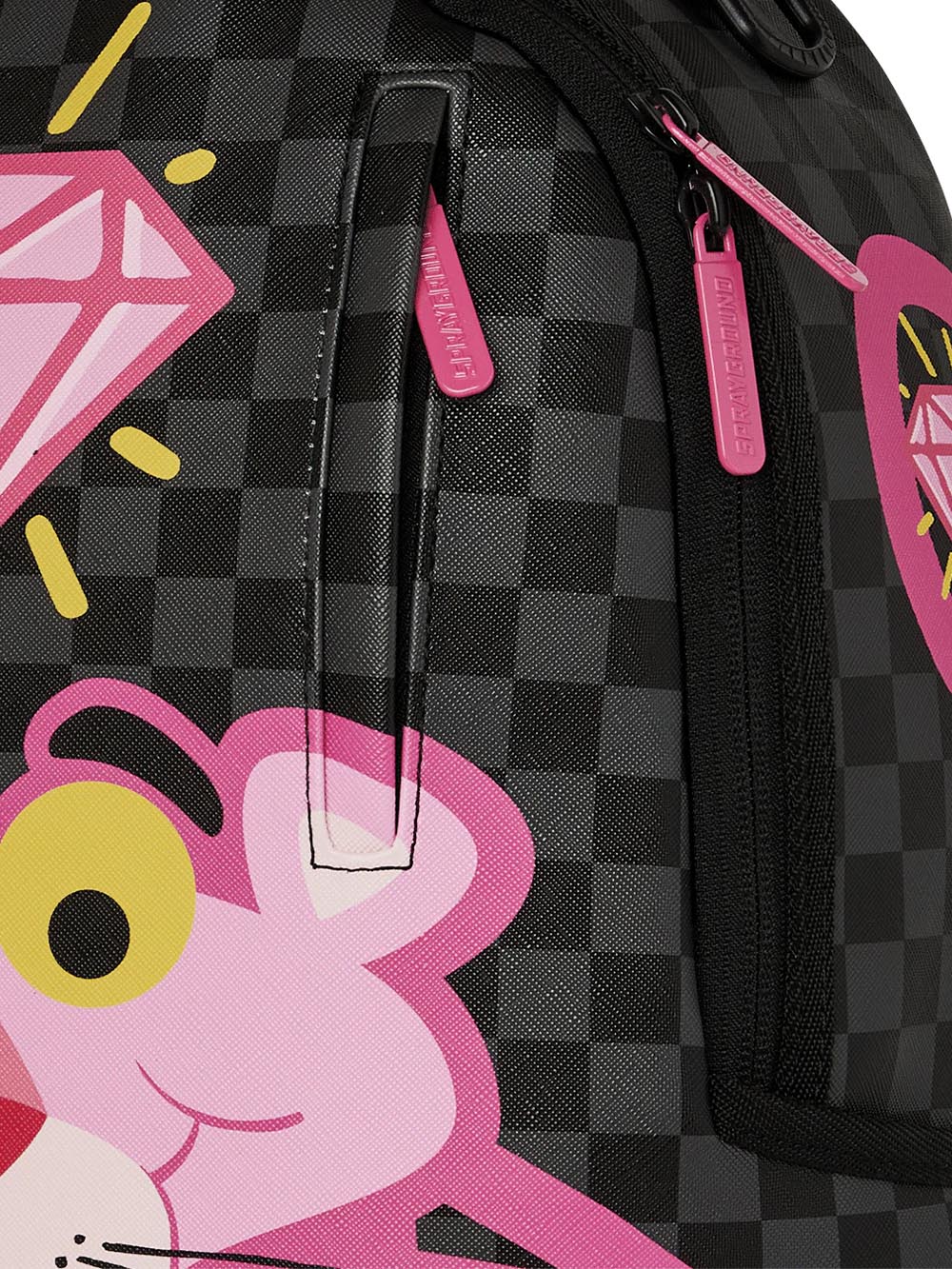 pink panther drippy diamonds backpack Sprayground Zaino Unisex 910b8790nsz Nero fucsia