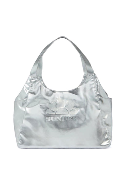 LAMINATED CHEL BAG Sundek Borsa Mare Donna Aw417abpu7la Silver