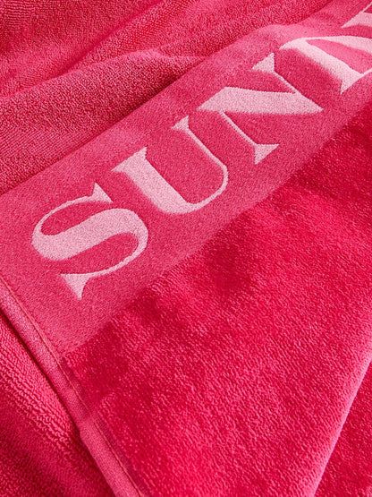 LOGO TOWEL Sundek Telo Mare Unisex Am379atc1000 Fuxia