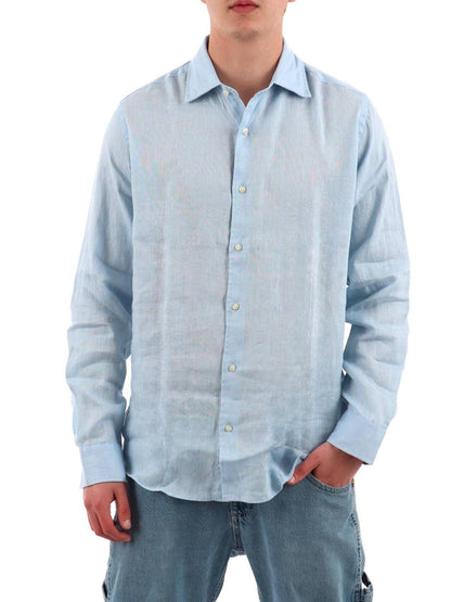 YOS Camicia Uomo 9432900 Celeste
