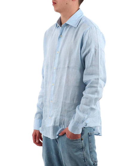 YOS Camicia Uomo 9432900 Celeste