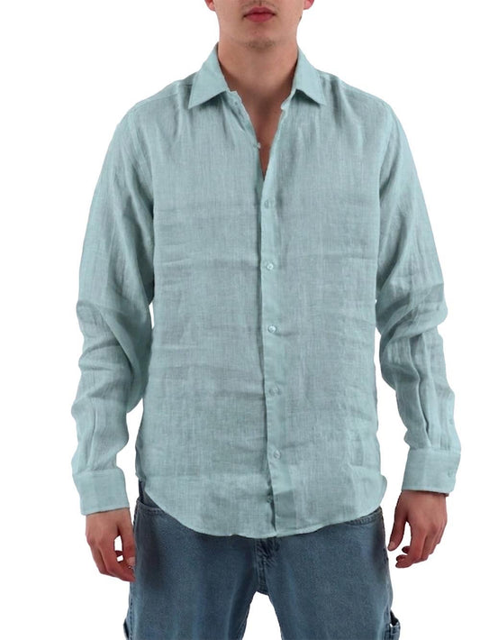 YOS Camicia Uomo 9432900 Verde tiffany