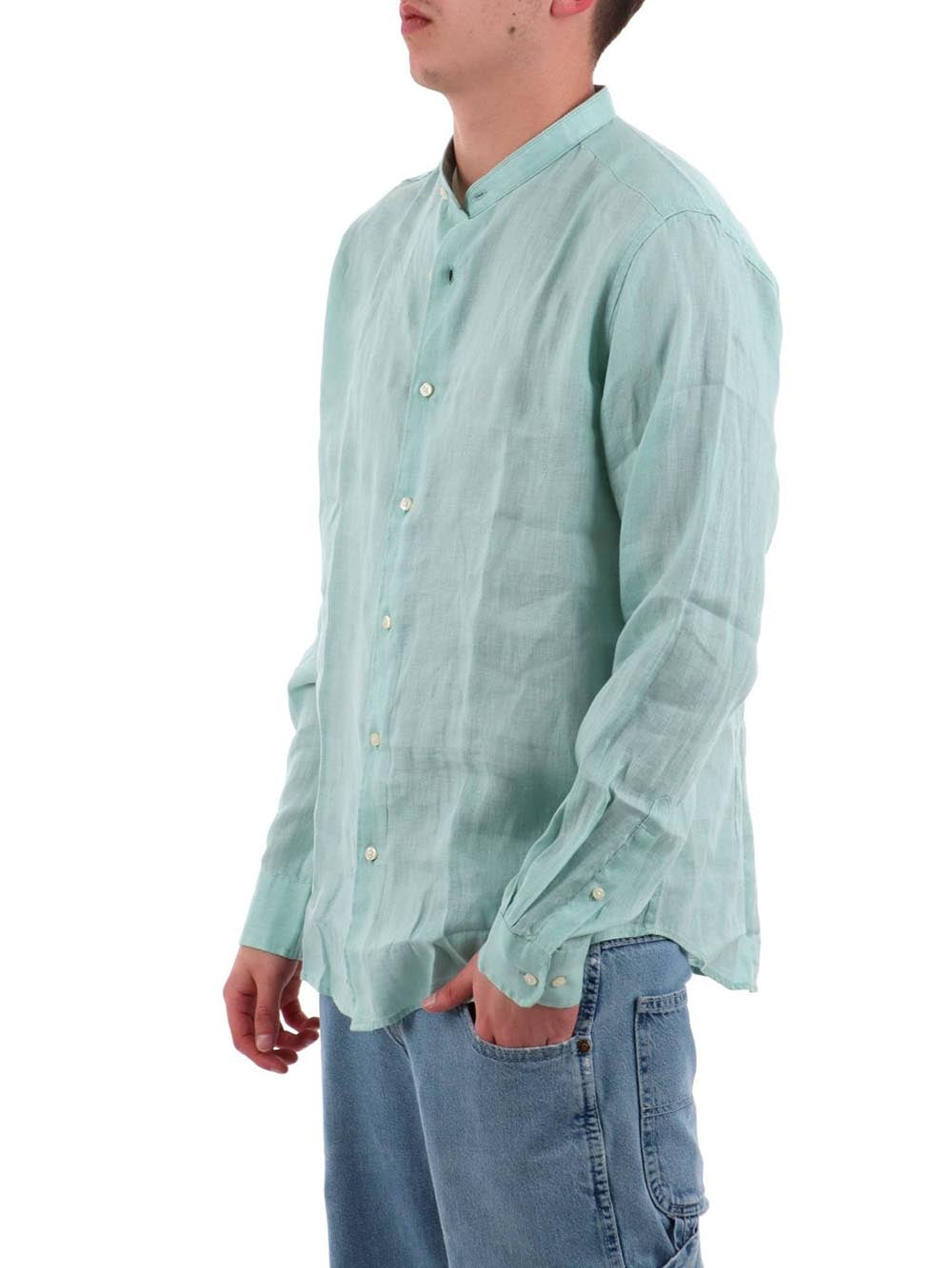 YOS Camicia Uomo 9434900 Verde tiffany